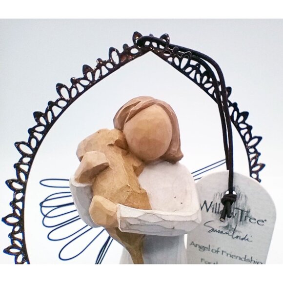 Angel of Friendship Willow Tree Demdaco 2010 Susan Lordi 5" Pet Lovers Comfort - Picture 3 of 14